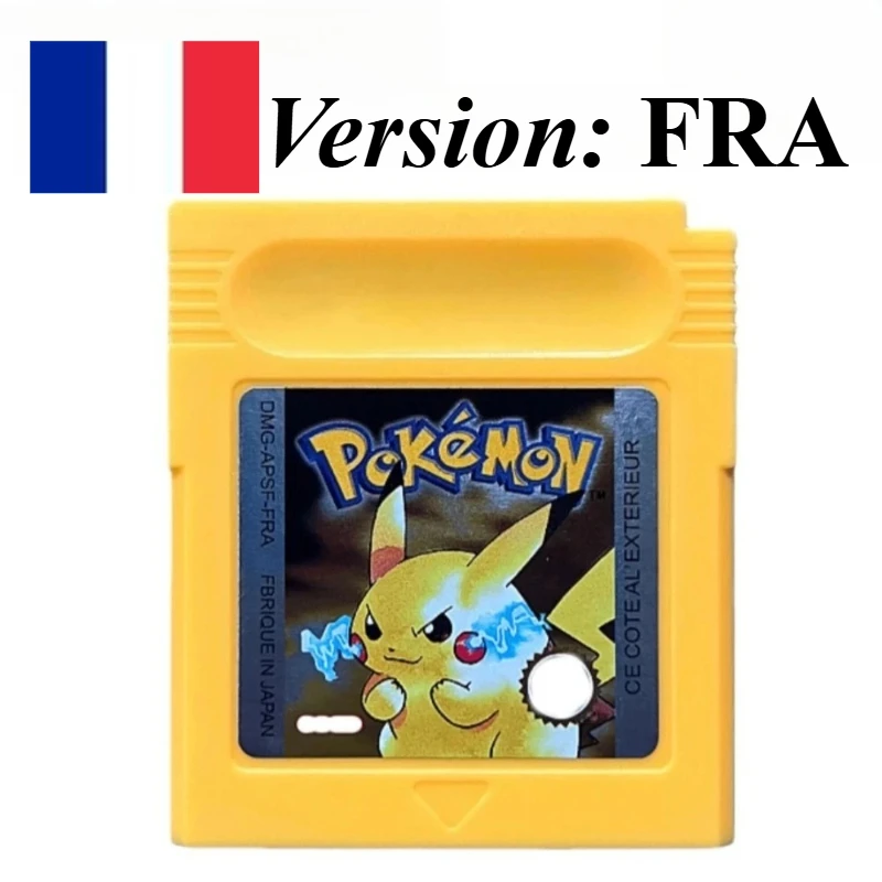 Pokemon FRA French 7 Styles Game Card Grey/Red/Yellow/Gold/Crystal/Blue/Green for GBC GBA SP High Quality Game paradise image 3