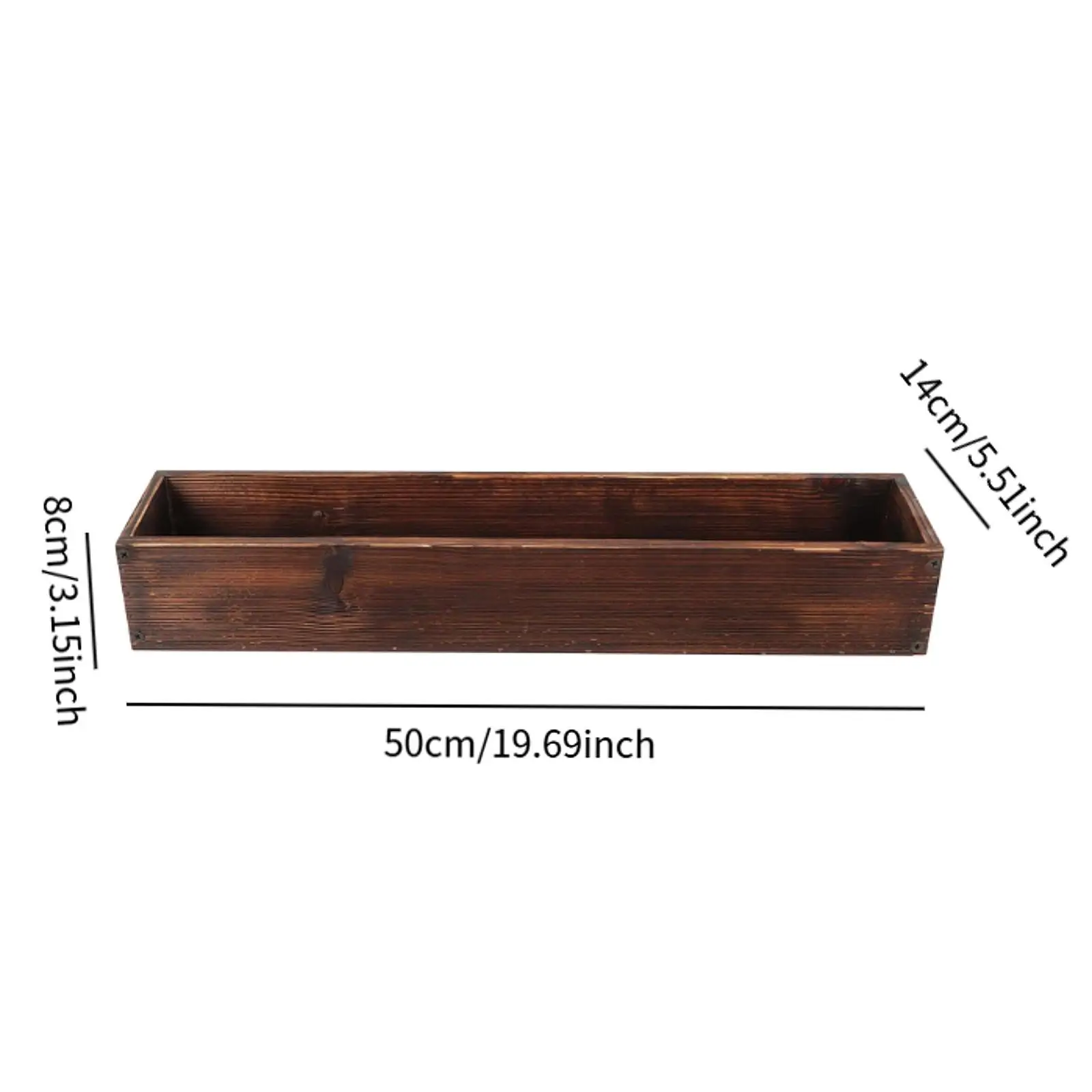 Rectangle Versatile Wooden Planter Box for Yard Indoor, Outdoor Plants Shelf
