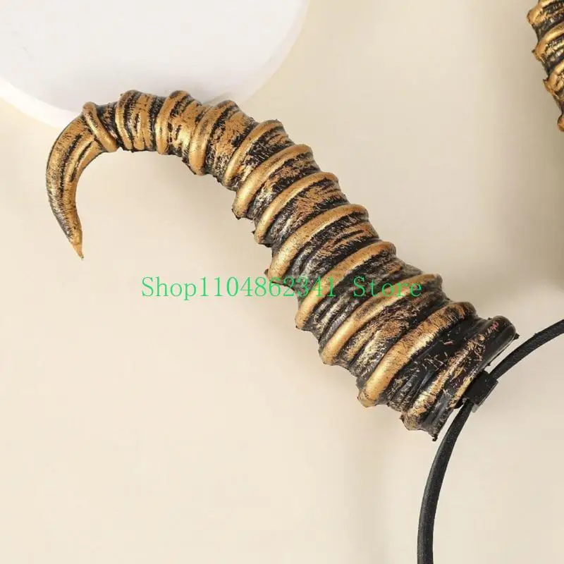

652F Friendly Animal Horn Hairband For Dressing Up Halloween Accessories Children Adults Mysterious Costume Hairpiece