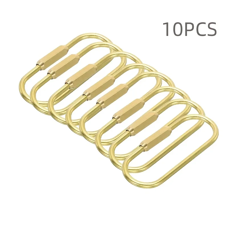 10pcs Metal Keychain Clips with Screw Lock, Mini Key Chain Clasps for Keys Bags Charms Accessories, Multipurpose Key Rings