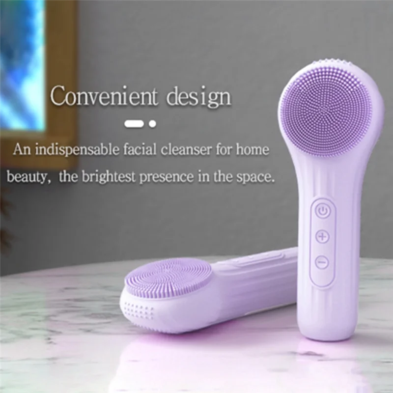 فرشاة الوجه الكهربائية ساخنة مقاوم للماء منظف المسام حزام السيليكون شاحن مغناطيسي جهاز تنظيف الوجه