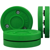 Street Hockey Puck Green Biscuit Ice Hockey Puck Plastic Training Puck Reusable Ice Puck Training Practicing Ice Hockey
