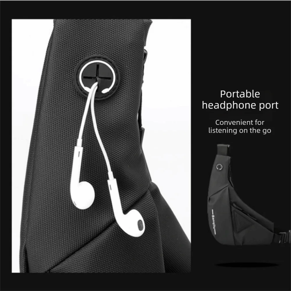 

Men Large capacity Men Sling Bag Lightweight Waterproof Chest Bag Close-Fitting Convenient Shoulder Bag Mobile Phone