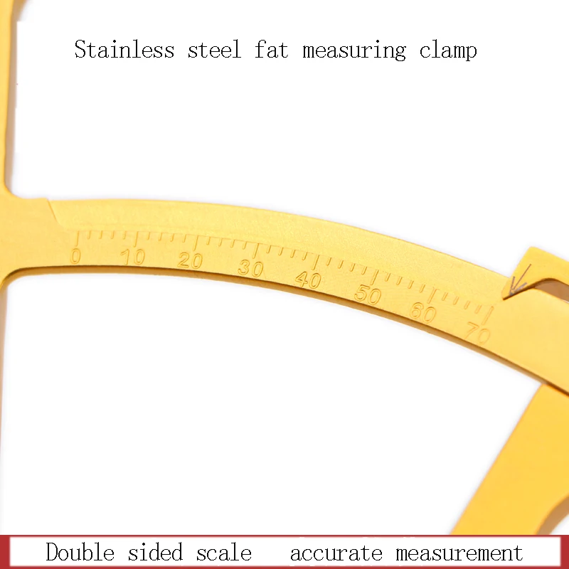 Balança dupla face com braçadeira de medição de gordura (aço inoxidável, ouro e plástico)