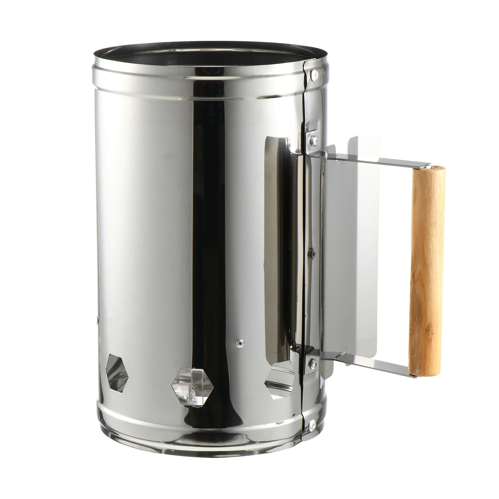

Stainless Steel BBQ Fire Bucket Charcoal Stove Grill Tool Carbon Ignition Barrel Outdoor Cooking Chimney Lighter Fireplace Heat