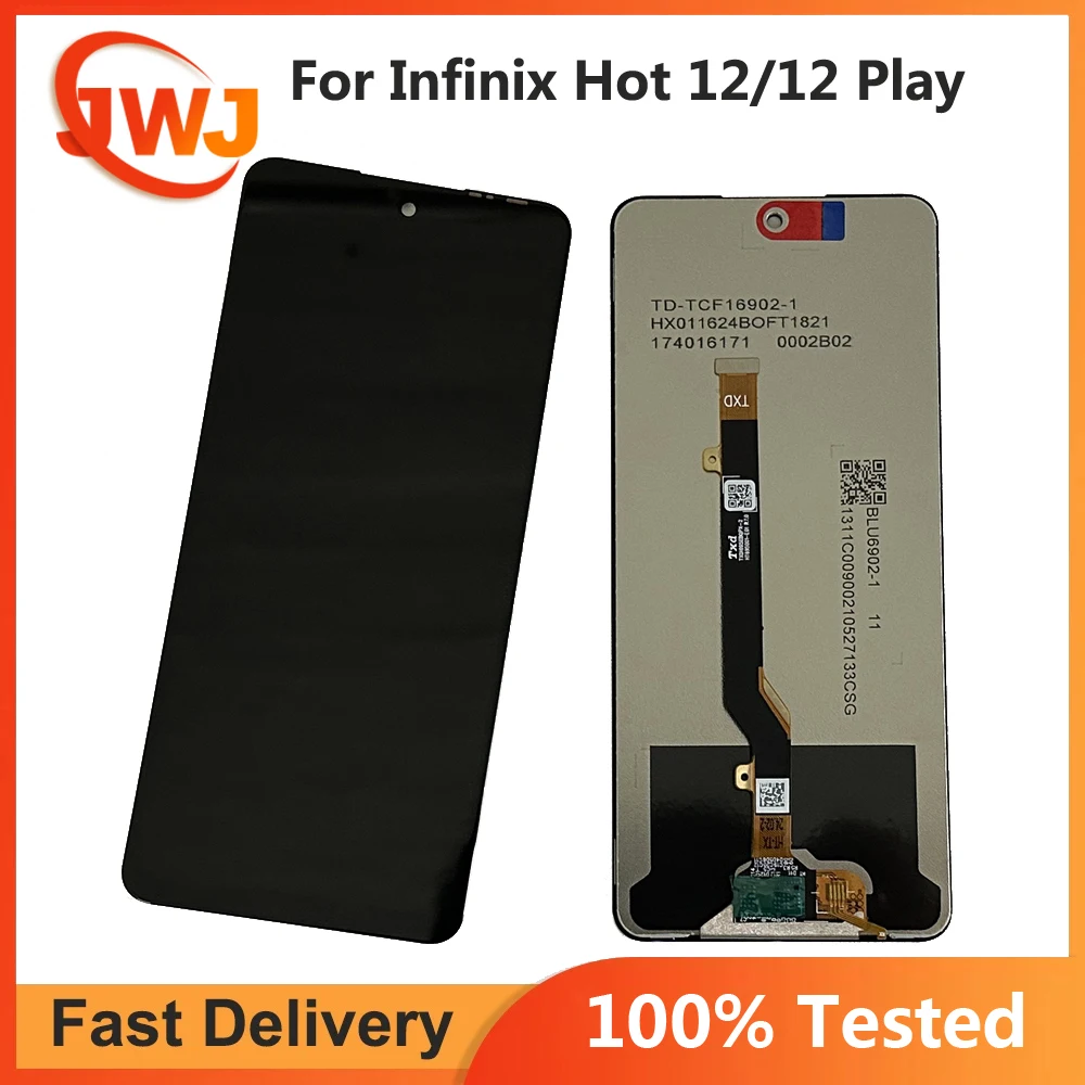 6.82 inch For Infinix Hot 12 Hot 12 Play X6816 X6817 LCD Display Screen Digitizer Assembly Infinix Hot 12 Pro X668C LCD Display