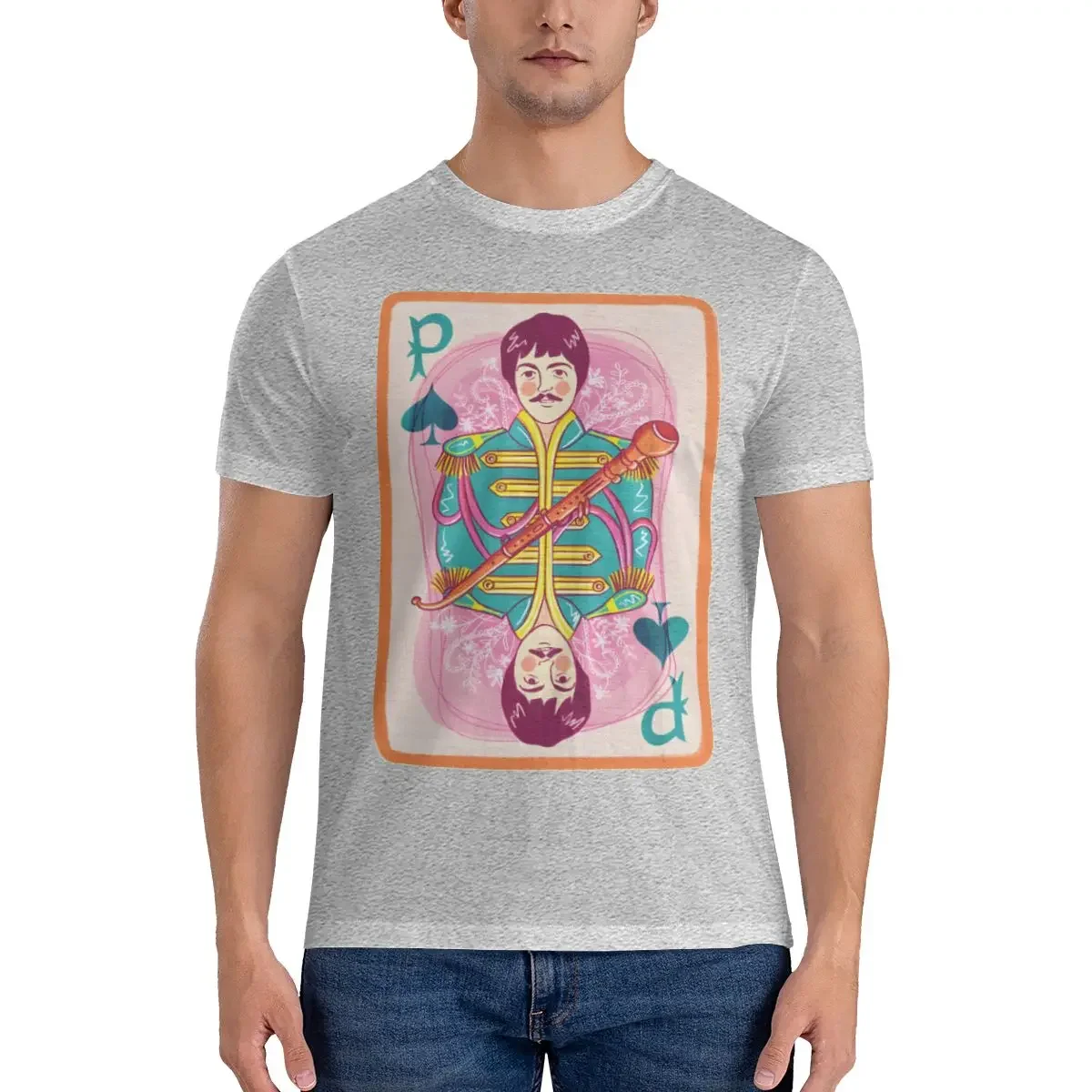 Men Paul Mccartney TShirts The B-Beatles Pure Cotton Clothes Unique Short Sleeve O Neck Tees Printed T-Shirts new in tops & tees