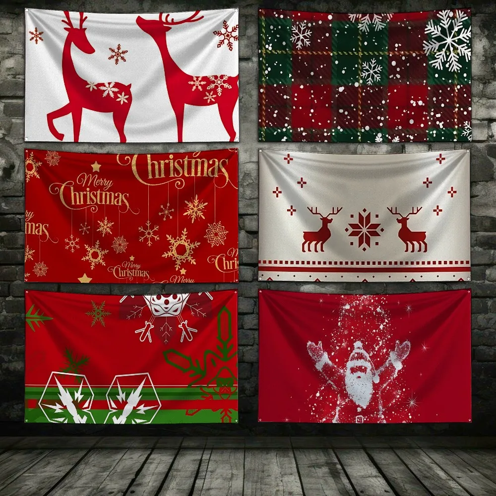 2026 Christmas patterns Flag 3X5 Ft Personalized Flags Design Your Image Funny Tapestry Poster Dorm Room, Living Room, Bedroom