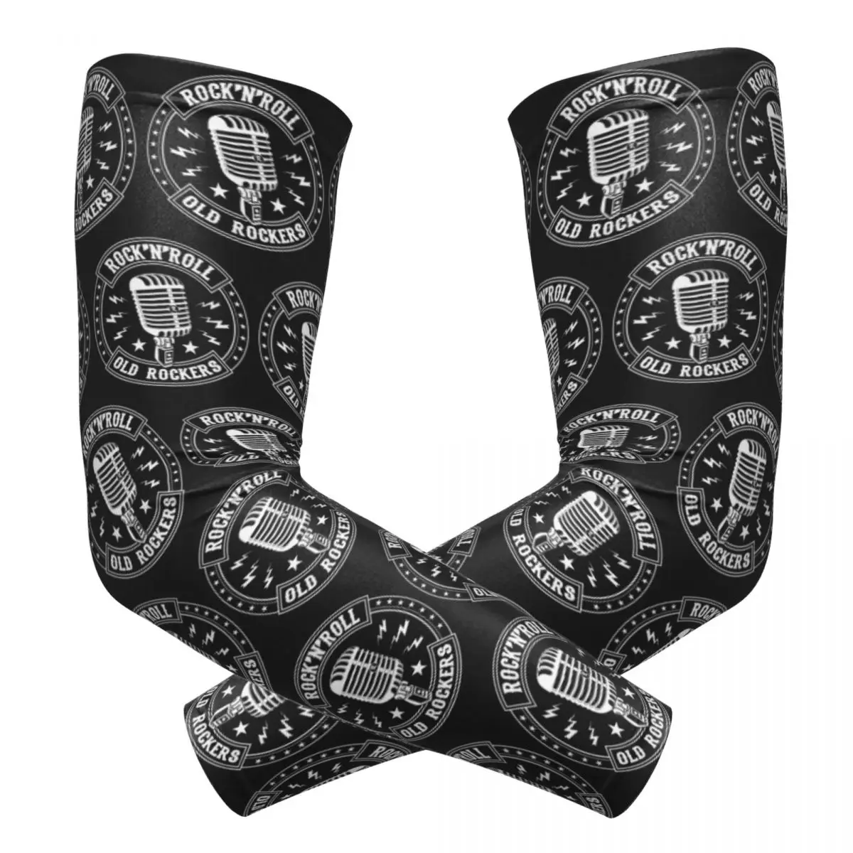 ميكروفون روك آند رول روكابيلي أكمام أذرع تبريد خارجية من الشمس فوق البنفسجية غطاء حماية صيفي لركوب الدراجات وأكمام وشم #1