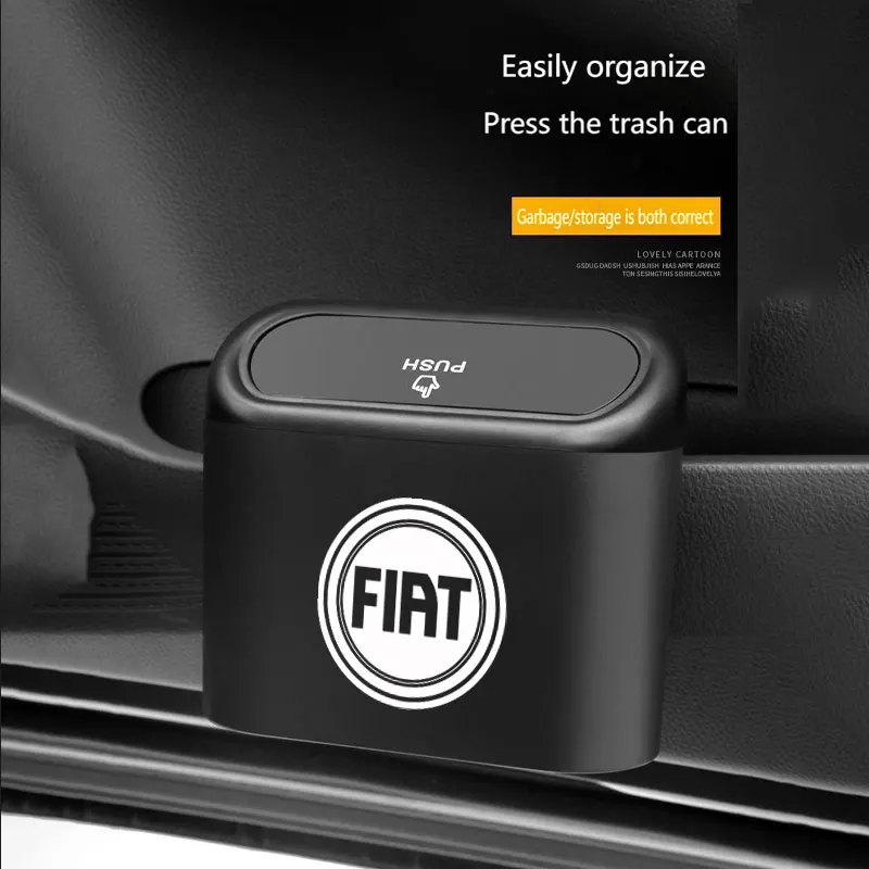 

Car trash can hanging vehicle trash dust collecting box storage box plastic square trash can for Fiat Automobile