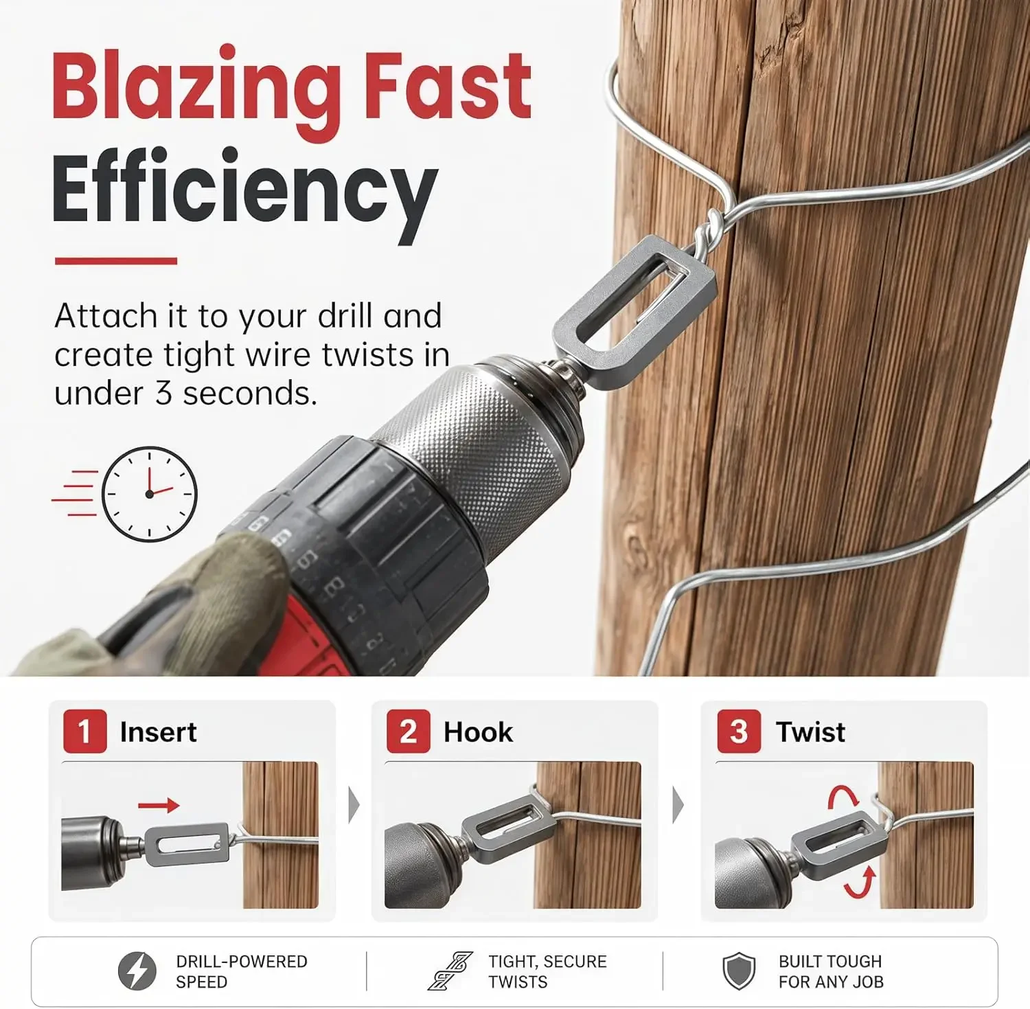 Electric Drill Wire Twisting Tool Hexagonal Handle Heavy-duty Drill Bit Wire Device Fast Twisting Device Wire Twisting Device