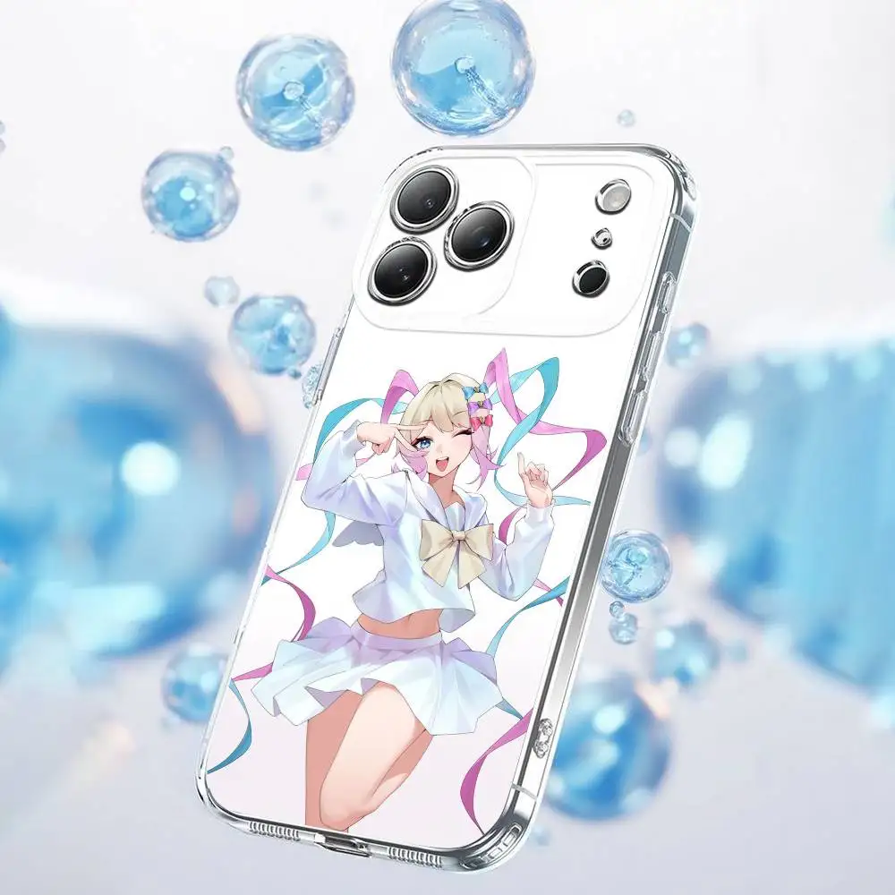 حافظة هاتف N-Needy Streamer Overload Ame Angel لهاتف iPhone 17,16,15,14,13,12,11 Plus, Pro,Max,Plus,E,Air,غطاء شفاف صغير