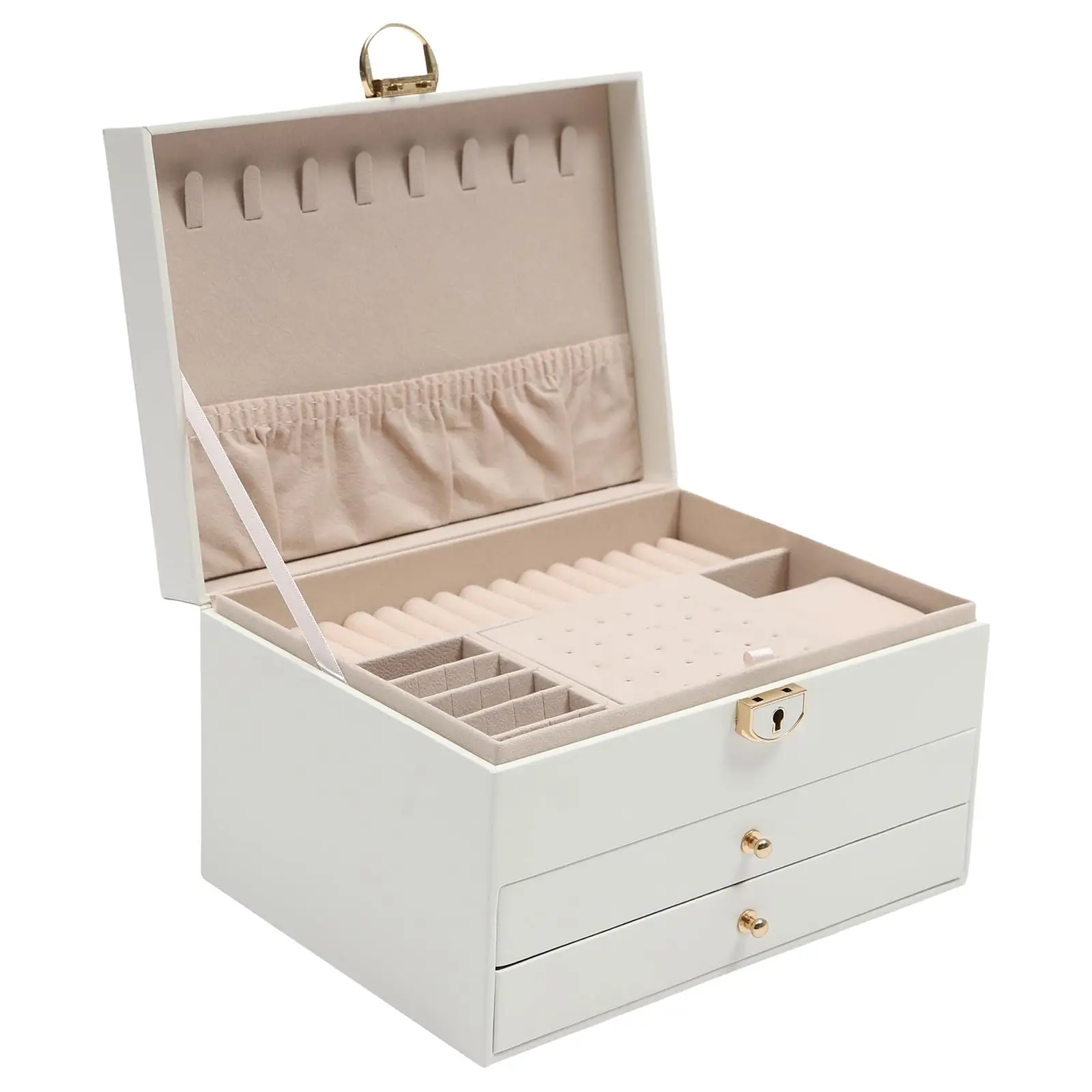 Eapmic 3 طبقة 24 فتحات النظارات الشمسية تخزين صندوق ساعة نظارات اكسسوارات عرض نظارات حقيبة للتخزين المنظم (3 طبقات