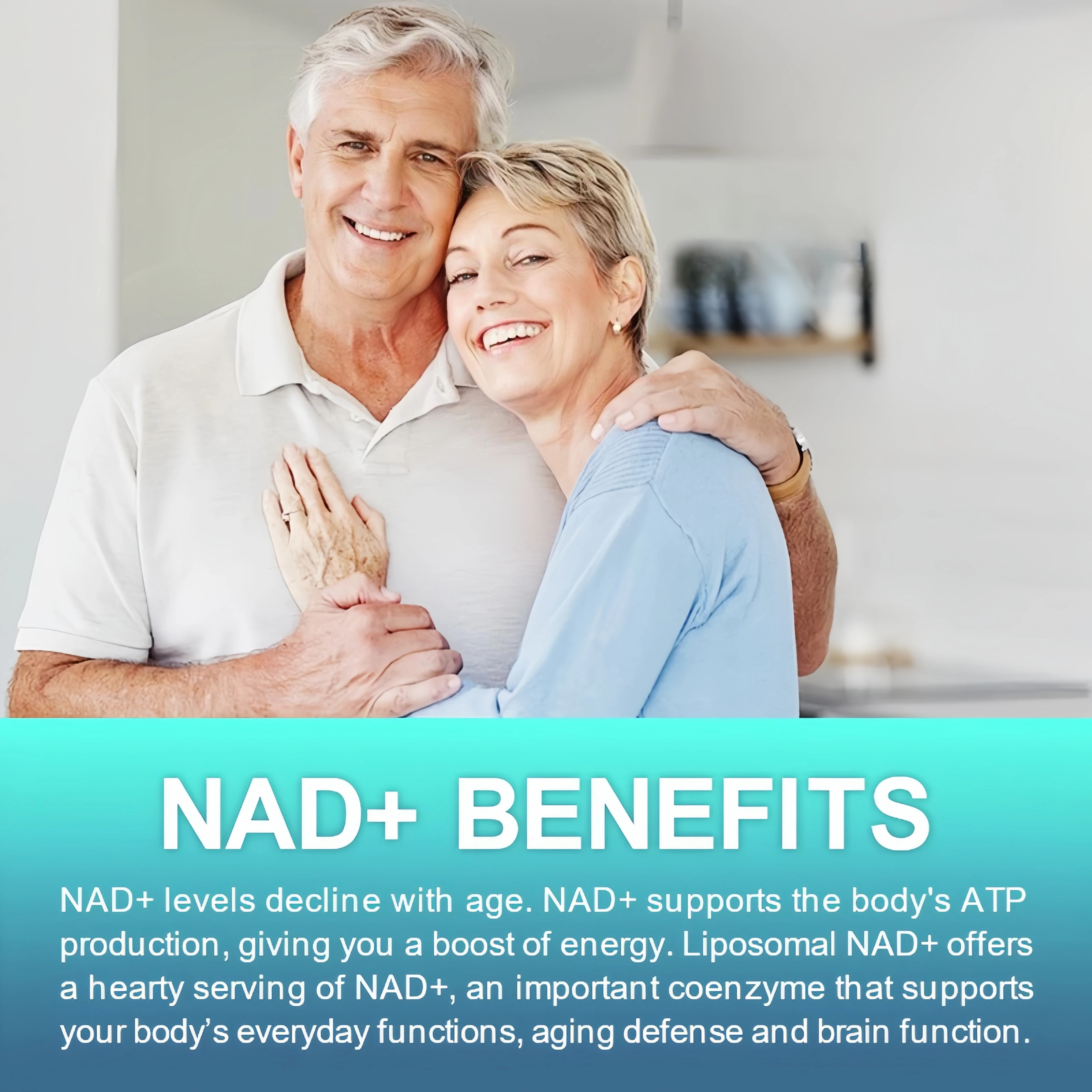 NAD Supplement, Liposomal NAD+ supplement - Aging Defense, Cellular Energy, Heart & Brain Function,Longevity, 120 Capsules