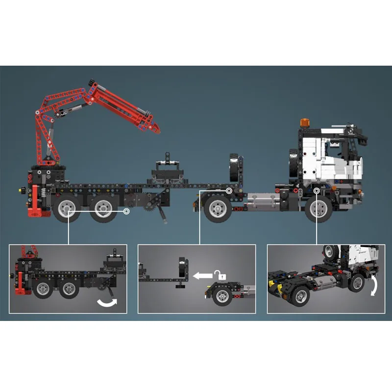 MOC-246377 รถบรรทุกต่อสร้างแบบคลาสสิก รุ่นใหม่ ชุดตัวต่อ 2079 ชิ้น ของเล่นเด็กผู้ชาย ของขวัญวันเกิด