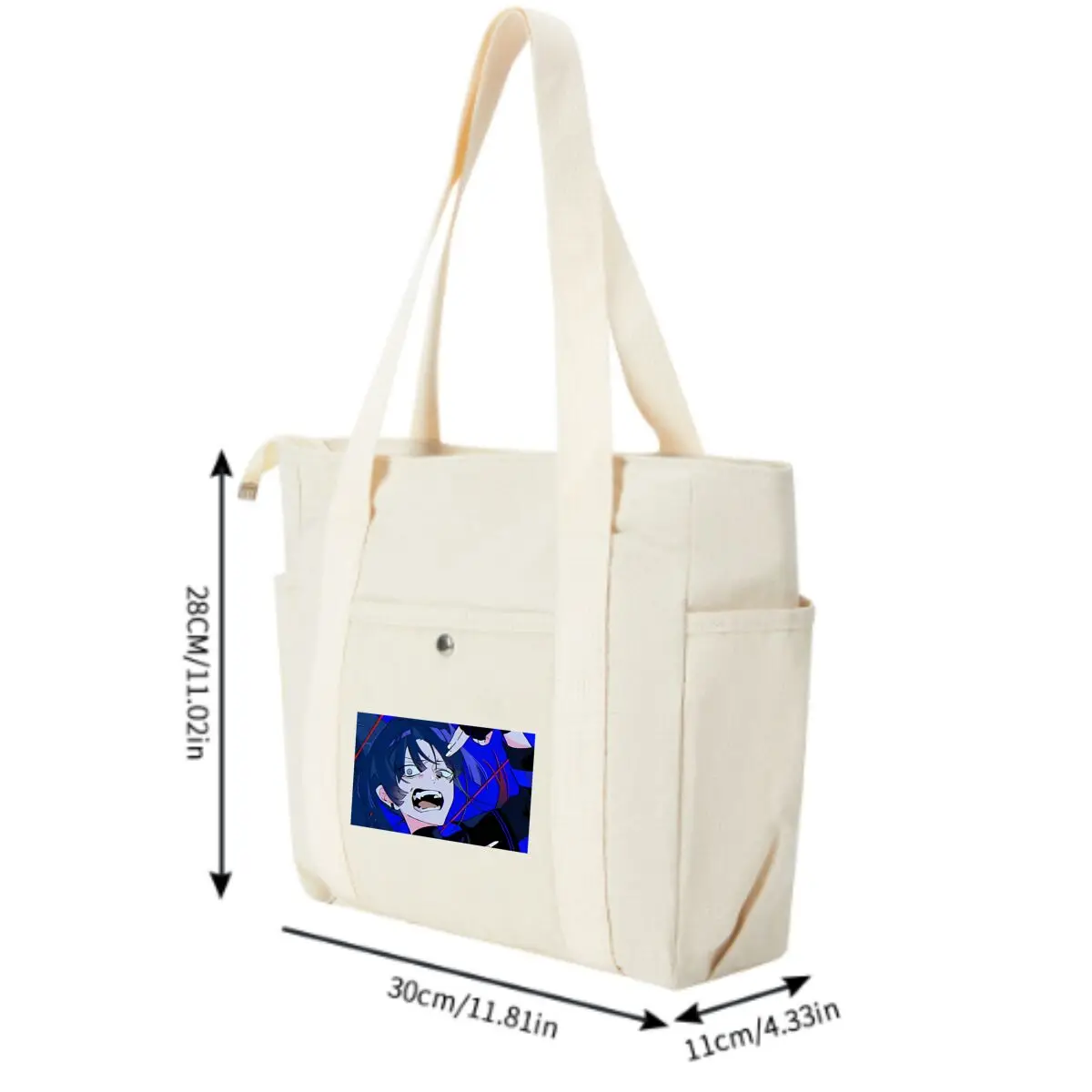 Anime Angst Trendy Multi-Pocket Bag – Perfect for Coffee Shop Visits