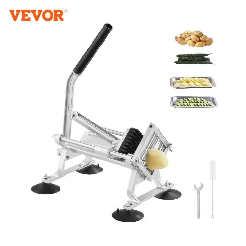 

VEVOR Commercial Vegetable Slicer 3/8 In Fruit Slicer Stainless Steel and Aluminum Alloy Vegetable Cutter Slicer Machine Slicer