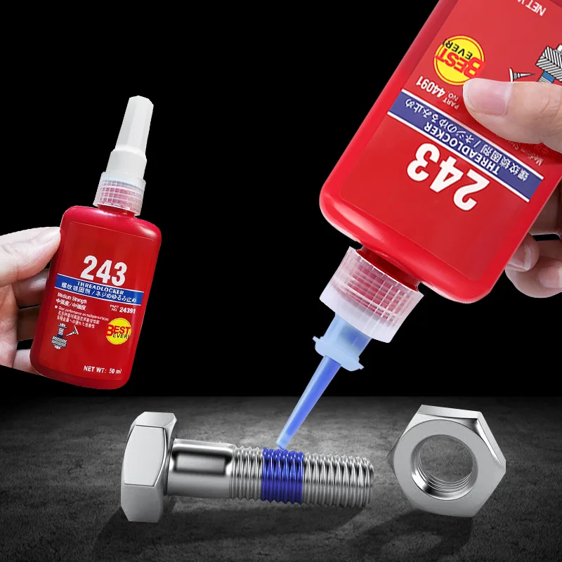 10ml 243 Threadlocker Blue Screw Glues Anaerobic Glue Anti-loose Anti-slip SealingThread Locking Agent Threadlocker Adhesive