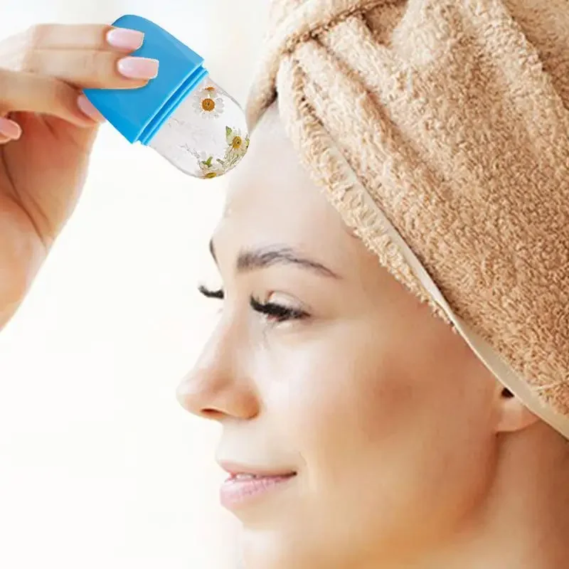 Face Ice Mold Skin Care ผู้ถือน้ําแข็งความงามบนใบหน้า Ice Roller Natural Skin Toning Ice Facial Roller สําหรับ Skin Care เครื่องมือ Ice Facial