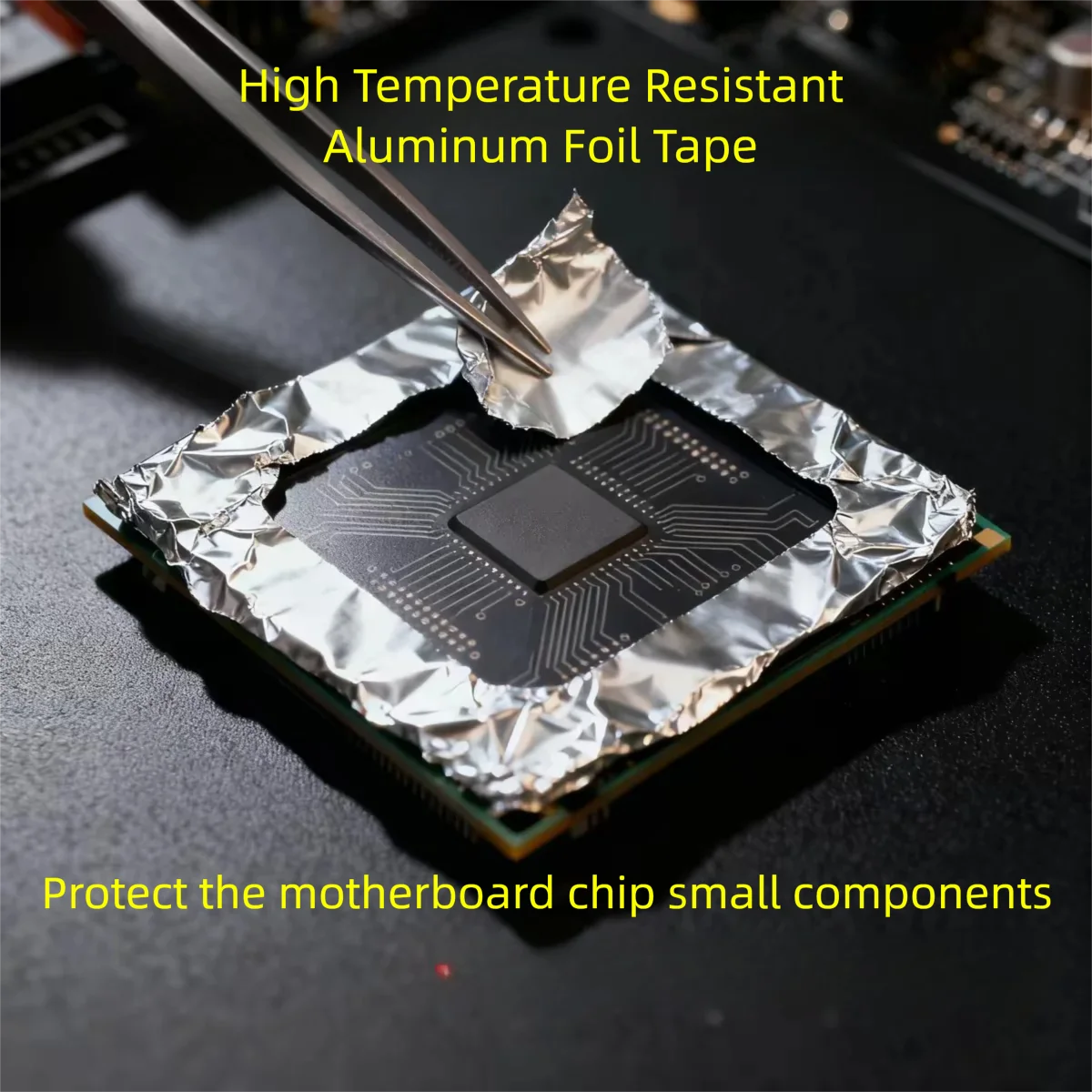 Aluminiumfolienband, EMI-Abschirmung, hochtemperaturbeständig, für elektronische Kabelbäume, Leiterplatten