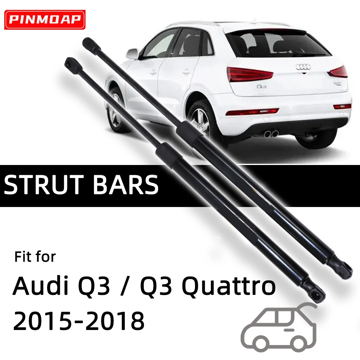 Amortisseur à ressort à gaz pour coffre arrière, pour Audi Q3 Quattro 2015 – 2018, paire de supports de levage, barre de Support, tige de pression 8U0827552A