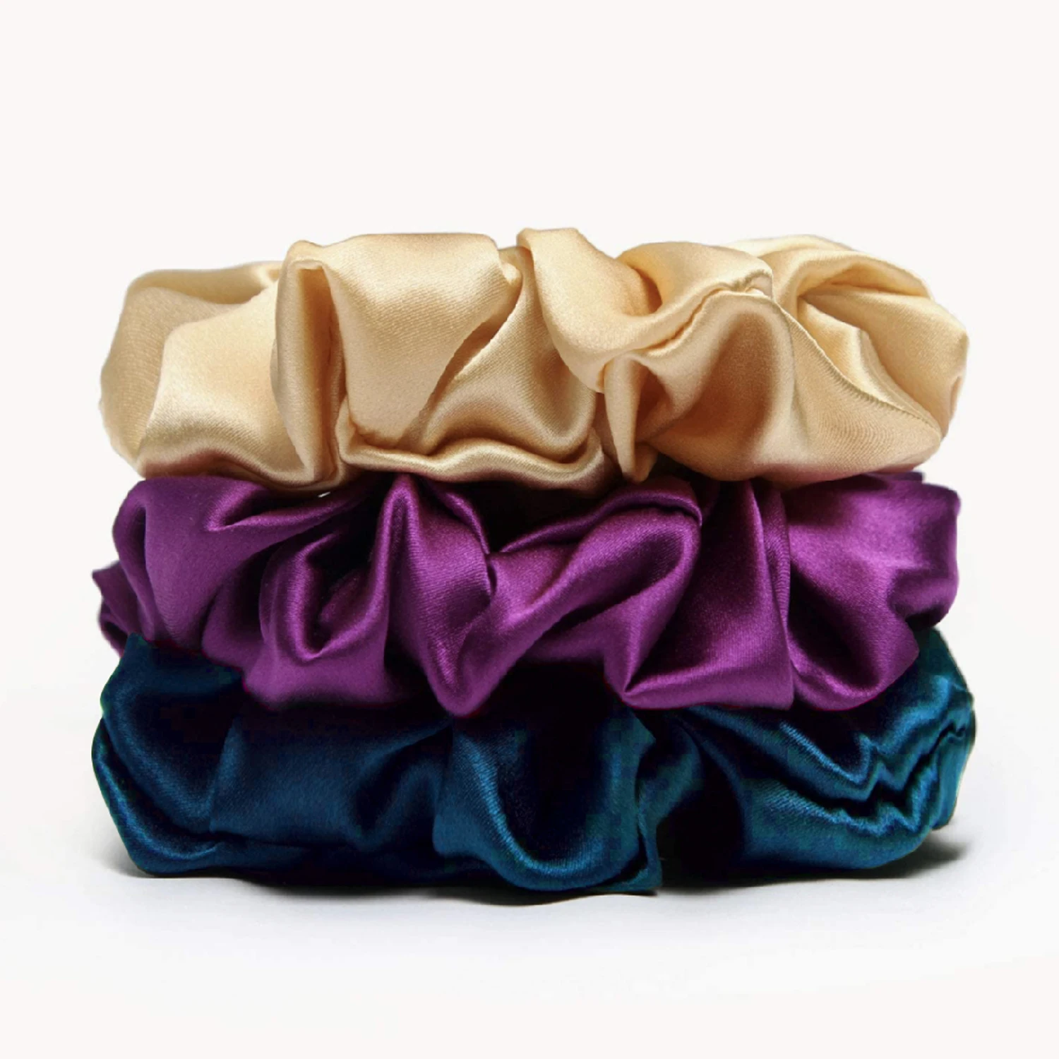 3PCS 100% Natural Silk Women Hair Ties High Quality Hair Scrunchies (19Momme) Women Big Hairbands Hair Accessories