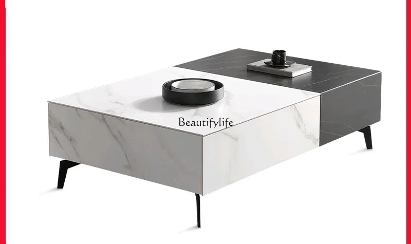 

ls 42Imported rock slab coffee table TV cabinet Italian minimalist