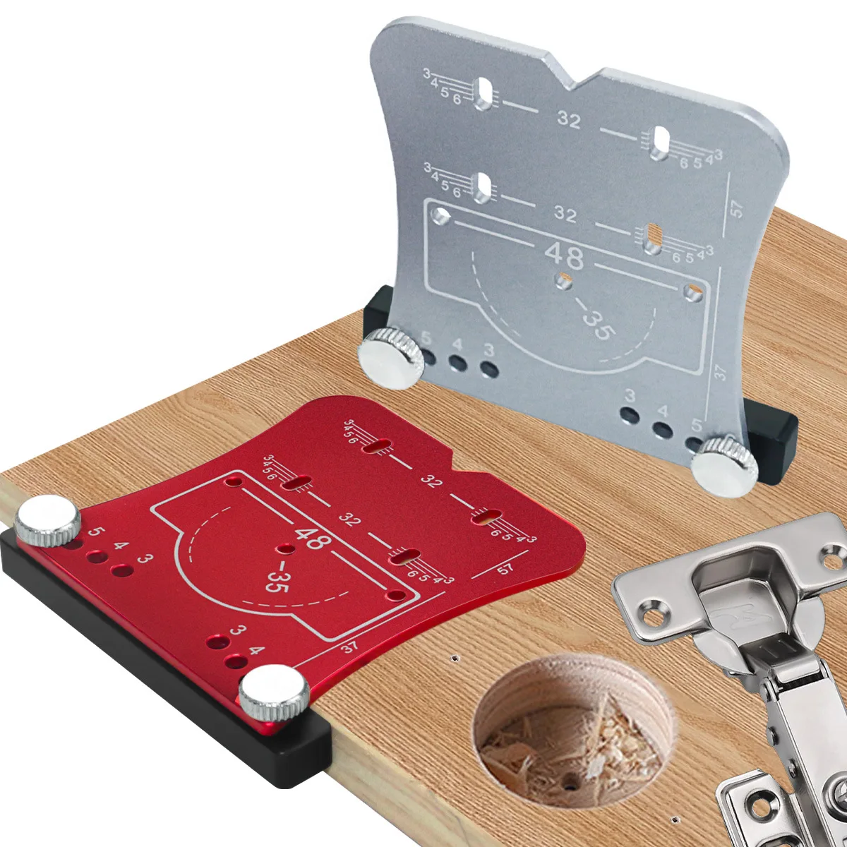 

35mm Woodworking Hinge Hole Opener Punch Tool,Punch Locator And Limiting Frame,Quick And Precise Drilling And Mounting Of Hinges