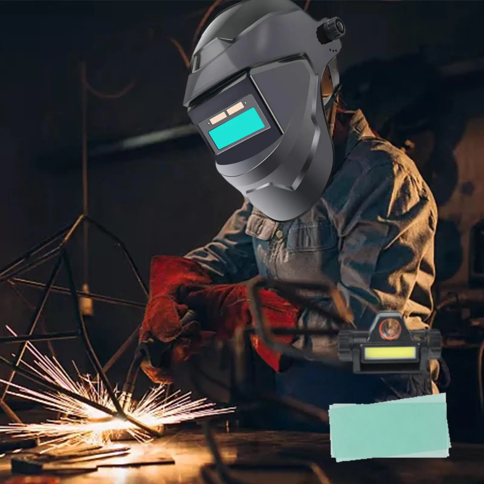 

Solar Powered Welding Helmet Eyes and Face Protection Electric Welding Cap