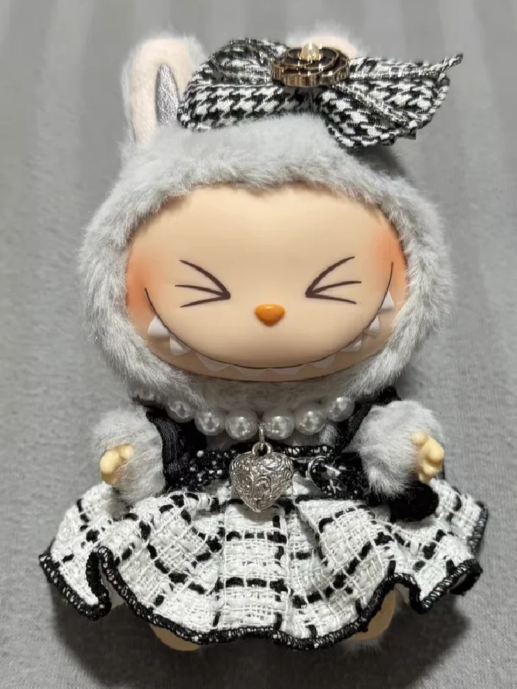 For 15-17cm Cotton/Labubu Doll Outfit Accessories Little Wind Suspenders Dress Fashionable Style New Baby Doll Clothes