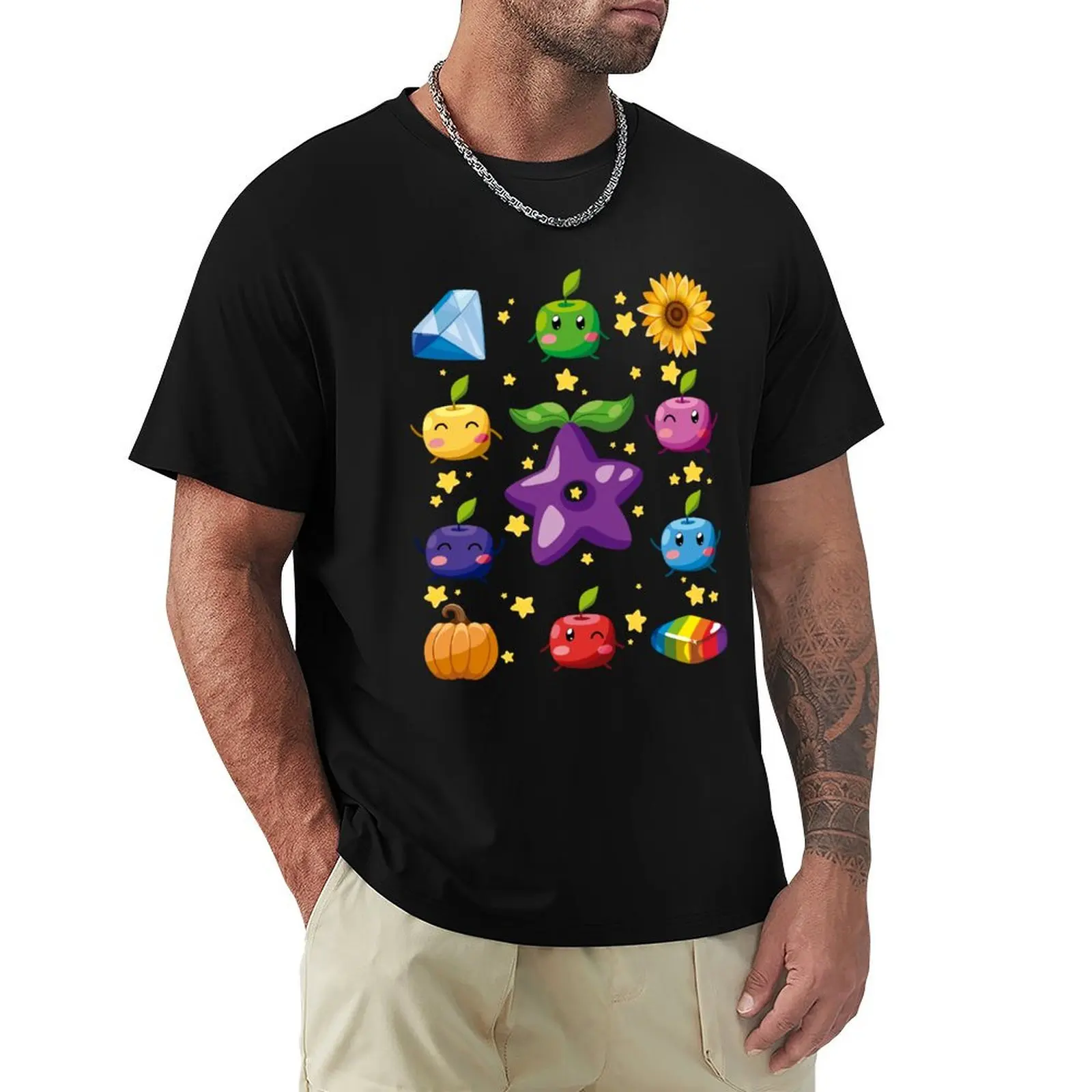 Cute Junimos Stardew Valley T-Shirt High Elasticity Sports Tee Shirt