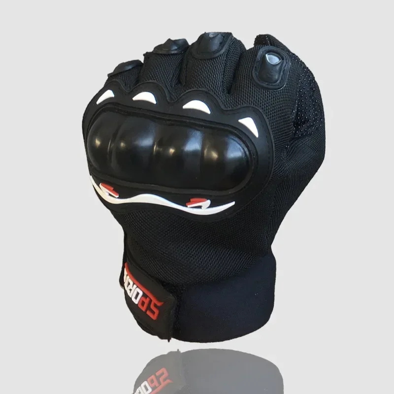 Gants de moto respirants à doigts fermés pour hommes, gants de course pour sports de plein air, gants d'équitation Crossbike