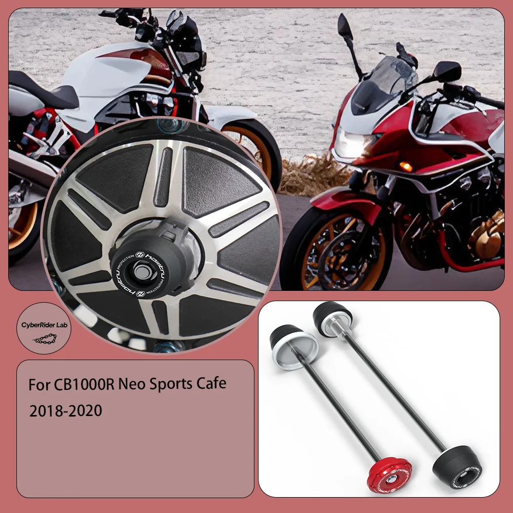 

For HONDA CB1000R Neo Sports Cafe Front & Rear Wheel Spindle Crash Guards - Motorcycle Spindle Protection Accessories