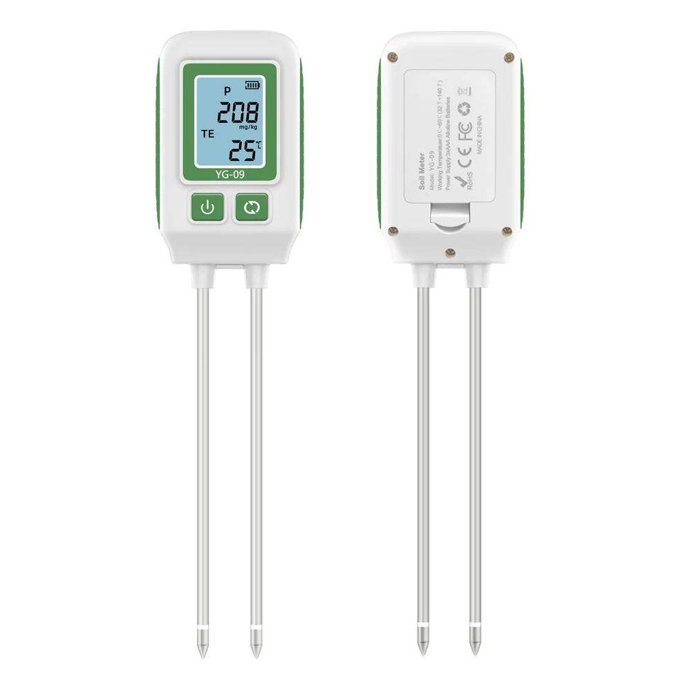 AT05-3 In 1 Digital LCD Soil Tester Dual Probe High Precision Soil Nitrogen Potassium Phosphorus Detector Portable For Garden