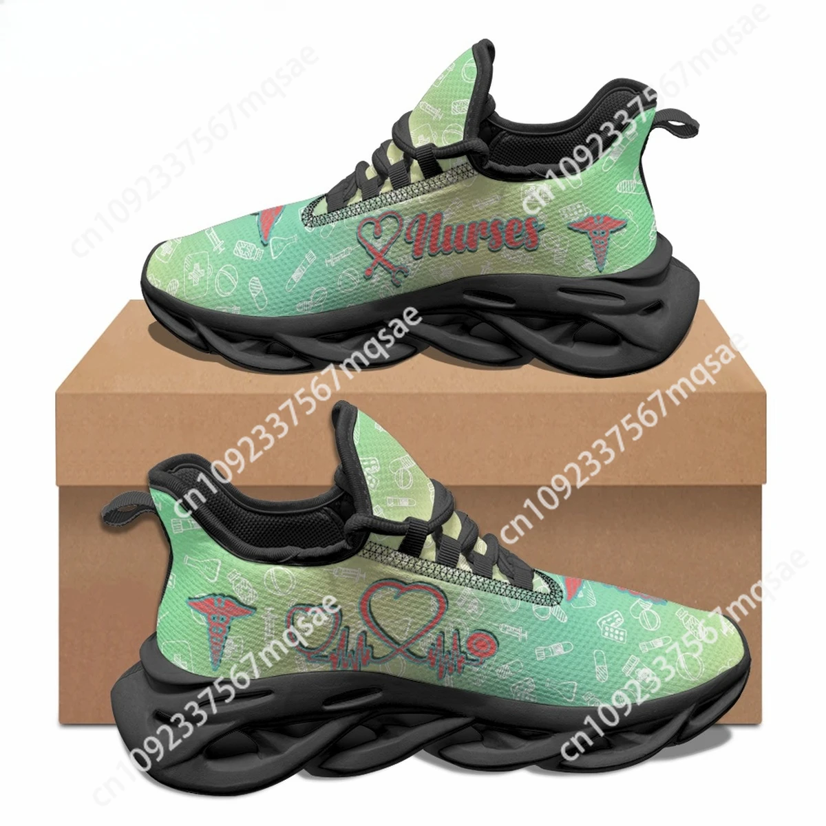 

Doginthehole Caduceus Medical Equipment Printed Casual Shoes for Women Men Outdoor Sneakers Trend Vulcanized Sole Running Shoes