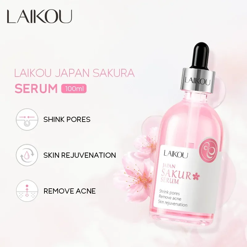 

LAIKOU Japan Sakura Skincare Essence Moisturizing Facial Care Serum 100ml Moisturizing Facial Repair Skin Care Product