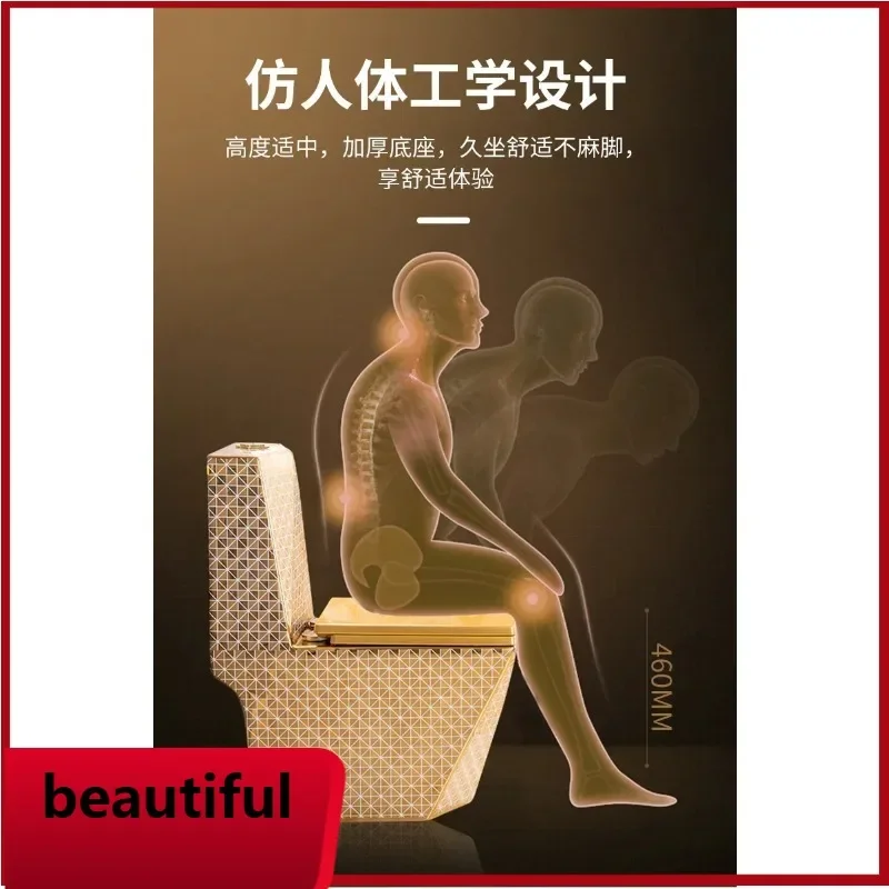 Z189  European style golden toilet, hotel villa bar, colored toilet, silent siphon toiletA4567