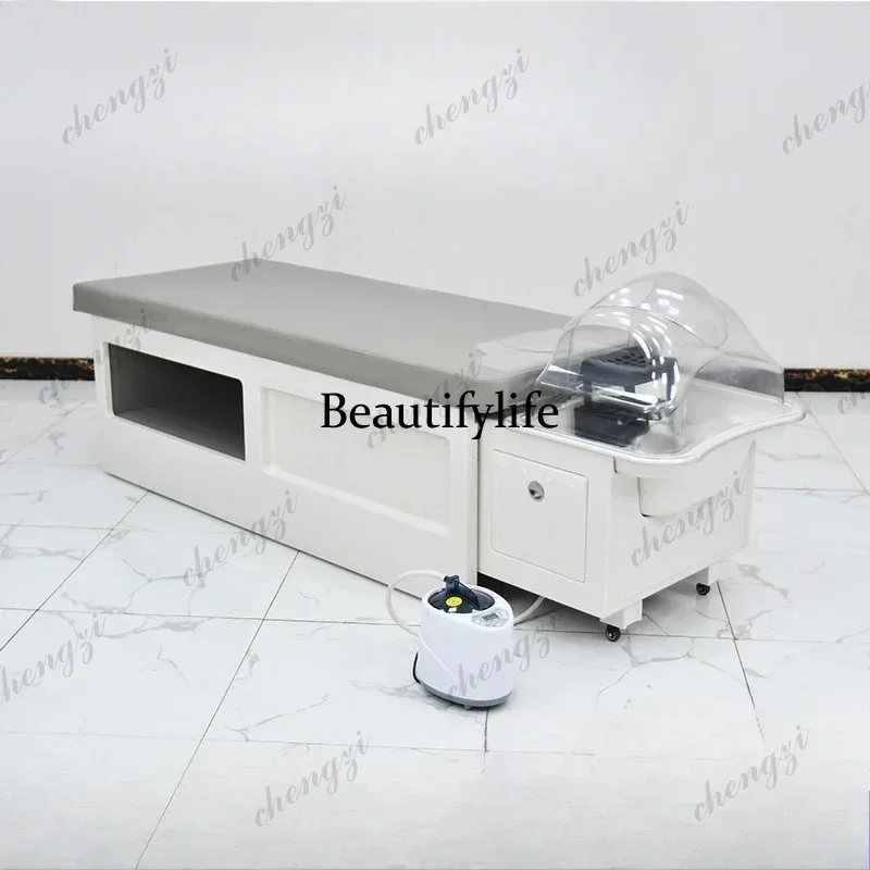 NQ52  push-pull head treatment shampoo bed water circulation fumigation head soup massage shampoo water heater integrated