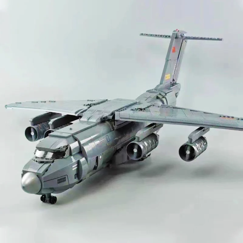 Military Y-20 Large Transport Aircraft Model Building Blocks Type 99A Main Battle Tank Plane Bricks WW2 Army Airplane Toys