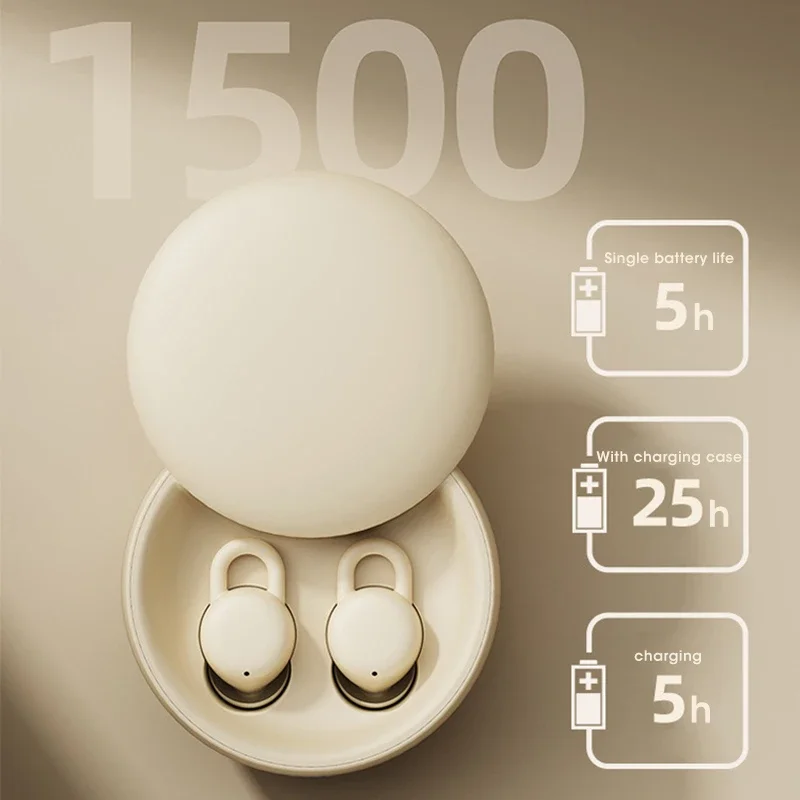 샤오미 무선 잠버드용 블루투스 이어폰, 보이지 않는 편안한 소음 감소, TWS 헤드폰, 미니 수면 이어버드