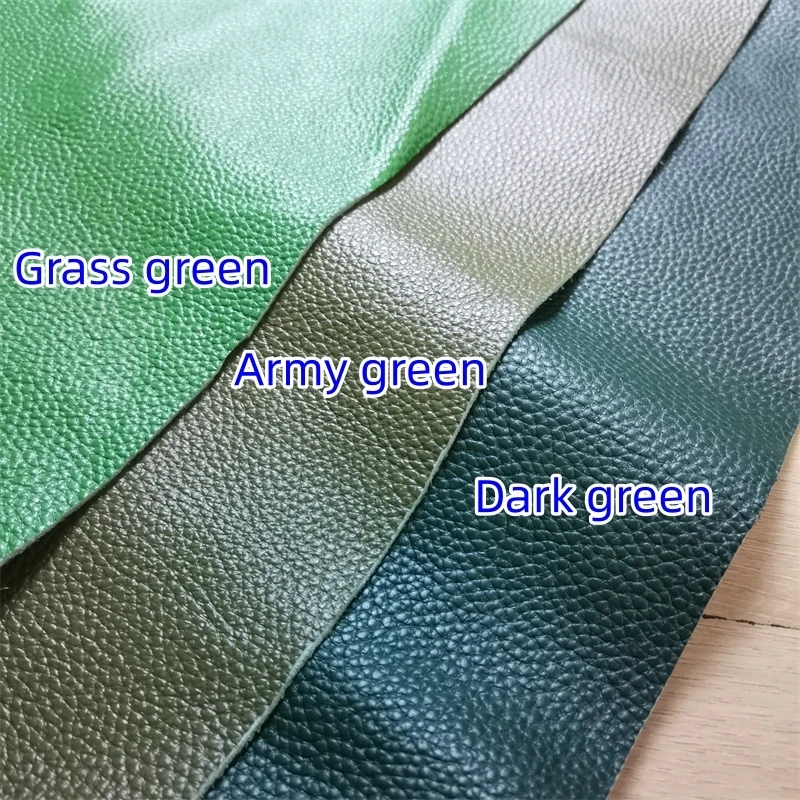 1.2/1.5mm Green Cowhide. First Layer Leather.Real Leather Fabric. Handmade DIY For Bags. Sofa Repair. Full-Sheet Cutting