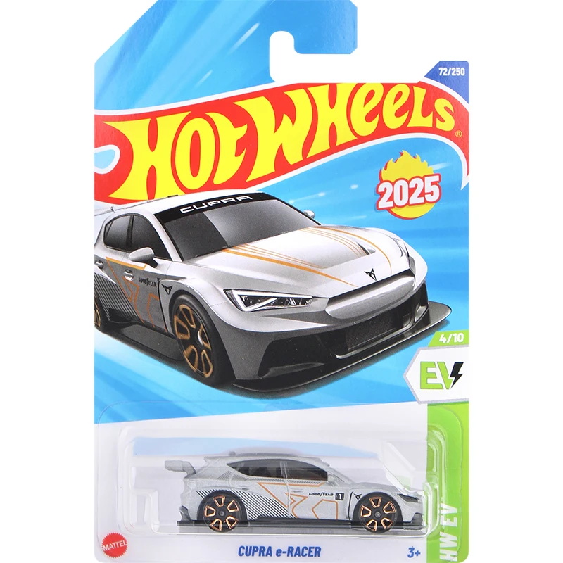 هوت ويلز كوبرا e-Racer رمادي # 72 HW EV Series 1/64 Diecast نموذج سيارة لعبة للأولاد هدية 2025 حافظة H