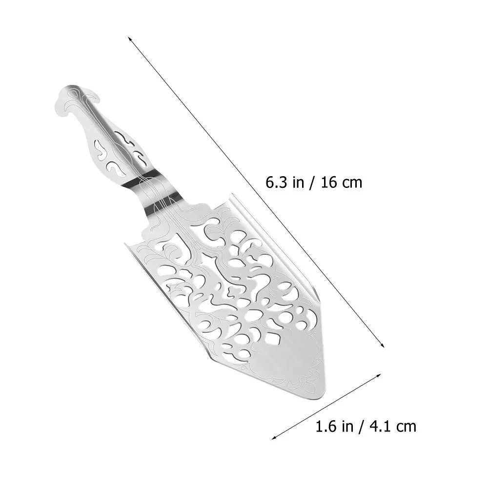 2Pcs Absinthe Spoon Stainless Steel Premium Multi-Function Wormwood Filter Household Absinthe Dripper Convenient Wormwood Spoon