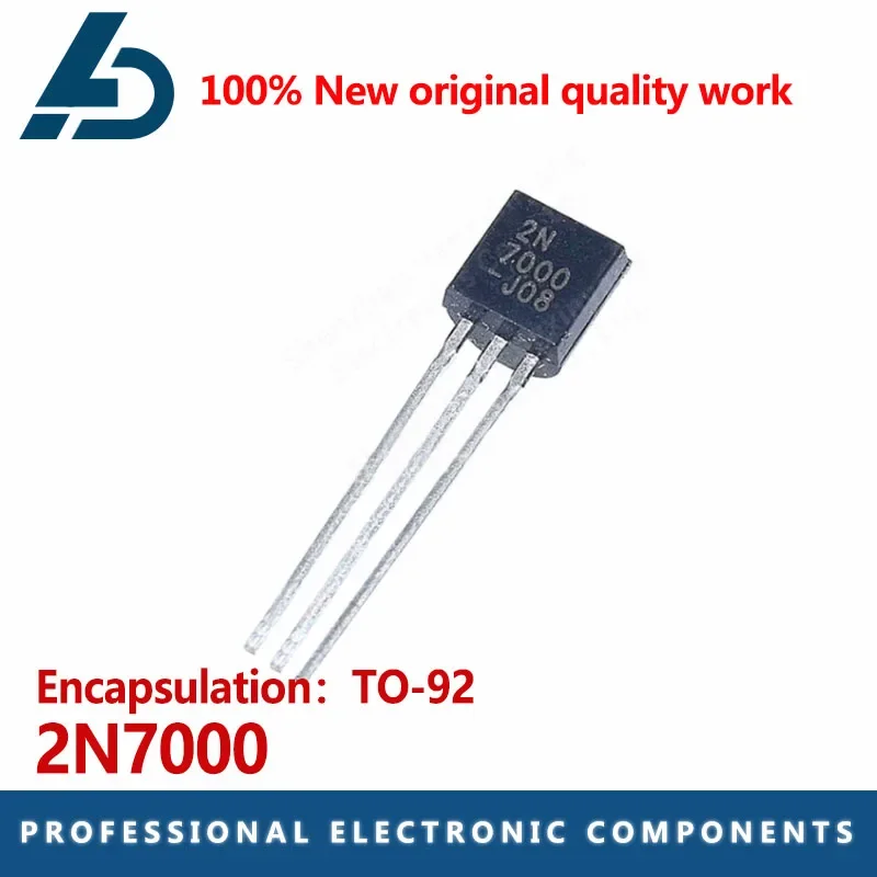 100pcs 2n7000 ב-קו ל-92 הספק נמוך n-ערוץ mos fet 0.3a 60v