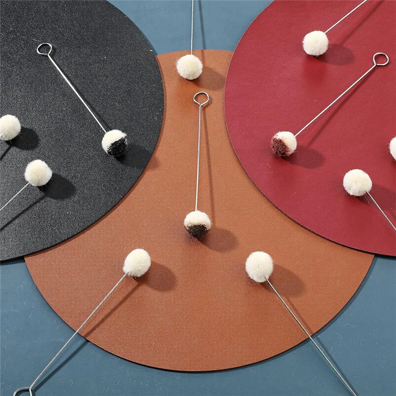 

AC88-200 Pieces Wool Daubers Ball Brush Set Leather Dye Tool With Metal Handle Applicator Tool Kit For Leather Dye Wool Dye Daub