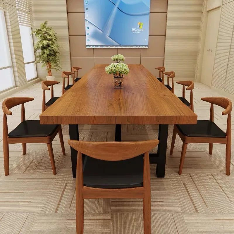 Modern simple solid wood conference table