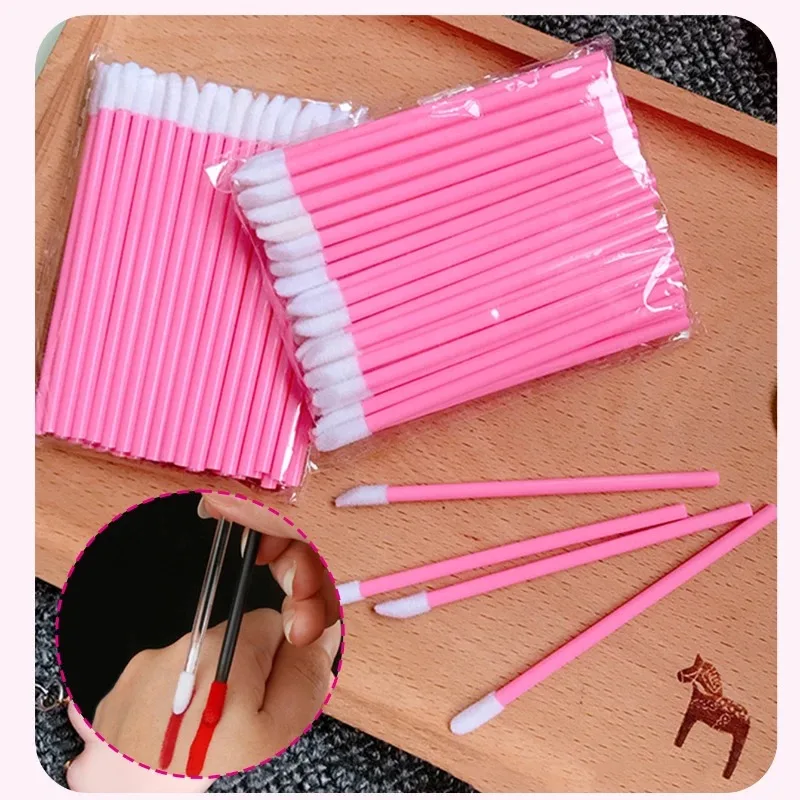 50 + 50 pezzi spazzola per ciglia spazzole per estensione ciglia usa e getta per la pulizia delle ciglia mascara bacchette applicatore pennello per labbra strumento per il trucco