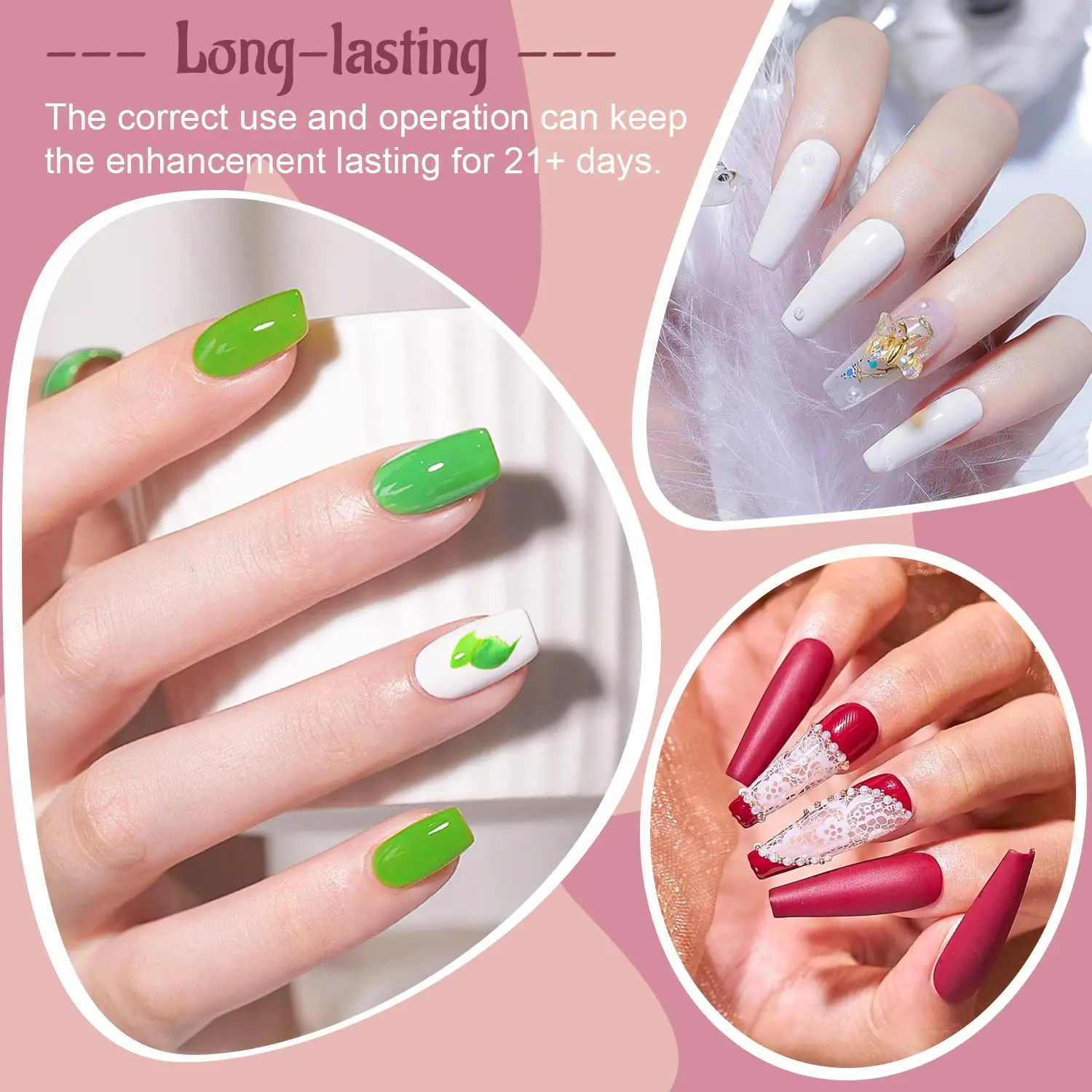 60-Piece Gel Nail Polish Kit with UV Light, 55 Colors and Base/Top Coats for Women and Girls