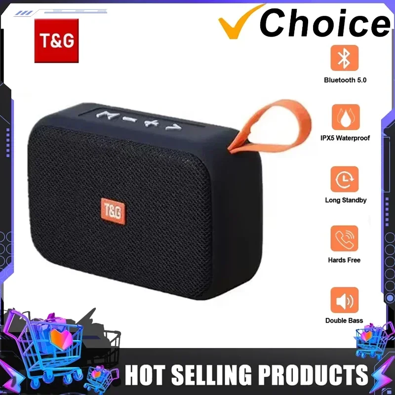 T&G Speaker TG506 Portable Mini Wireless Soundbar Bluetooth Outdoor Indoor HIFI Loudspeaker Support TF Card FM Radio Waterproof