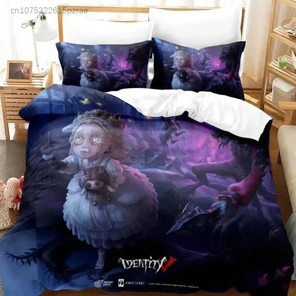 Top 3D Anime Game Identity V Bedding Set Printed Bed Set With Pillowcase Bed Duvet Cover Soft Queen King Size Bedclothes Home